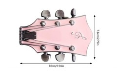 Pink Enamel Guitar Head Belt Buckle Musician Western other Colors Available