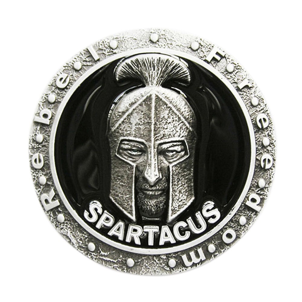 Spartacus Gladiator Warrior Black Enamel Metal Belt Buckle