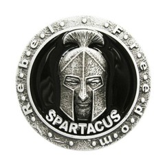 Spartacus Gladiator Warrior Black Enamel Metal Belt Buckle