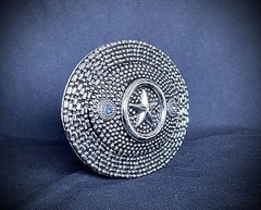 “Lone Star Reliquary” Belt Buckle Handmade 4×3 Leather back OOAK Darren McNeese