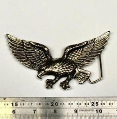 Flying Eagle Belt Buckle Cowboy Western Indian American Eagle Silver Finish