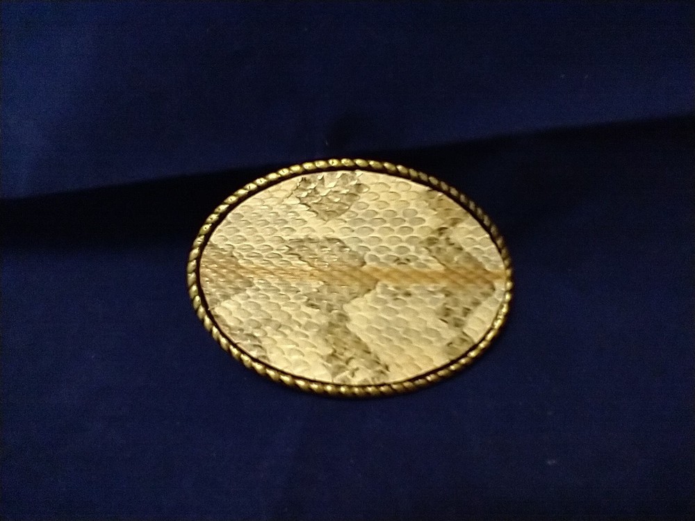 Real Canebrake/Timber Rattlesnake Belt Buckle made in USA