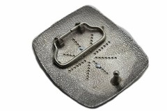 Men Women Belt Buckle Silver Metal Square Trendy Gold Rodeo Horse Black Fabric