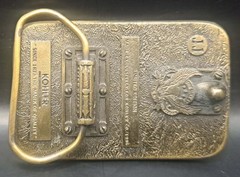 KOHLER – Limited Edition 1986 Brass Belt Buckle American Buckle Co USA Vintage
