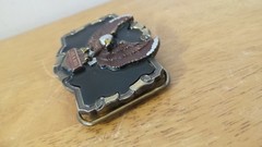 vtg THE GREAT AMERICAN BUCKLE CO Eagle America gun BELT BUCKLE —Live & Ride—