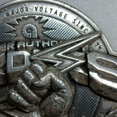 Belt Buckle Electric Bolt And Fist Akademiks Jeanius Major Voltage