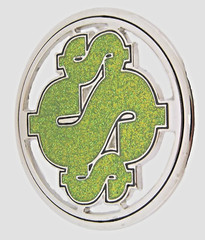 Dollar Sign Belt Buckle Cosplay Halloween Costume Party Men Green BUCKS Color