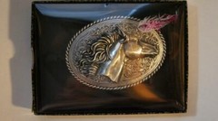 Nocona Blazin Roxx Horsehead Mustang Belt Buckle 37012