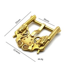 36mm Gun Design Buckle Western Exclusive Leather Belt Buckle For Cowboy