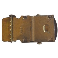 Vintage Lee Heavy Duty Belt Buckle Brass Tone Metal Adjustable Strap Loop