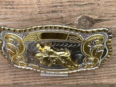 Official Champion Rodeo Bull Riding Large Belt Buckle Stamped WMG