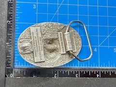 Mechanic Skull Crossed Wrench Hammer Tool Solid Fine Pewter Belt Buckle