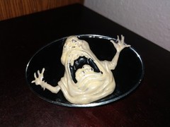 2010 Ghostbusters SLIMER Ghost 3D Belt Buckle Glow-In-Dark RARE