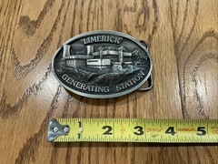 Vintage Limerick Generating Station belt buckle 3D 3.5” X 2.5”