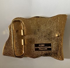 Belt Buckle American Flying USA Flag Men&rsquo;s Gold-Tone NIB