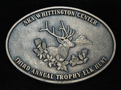 OA21173 *NOS* REALLY NICE **NRA WHITTINGTON CENTER TROPHY ELK HUNT** BUCKLE