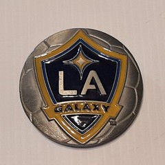 SILVER PEWTER MLS SOCCER LA LAS ANGELES GALAXY Metal Belt Buckle