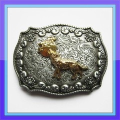 NEW 3-D WOLF ANIMAL MOON RODEO COWBOY WESTERN BELT BUCKLE