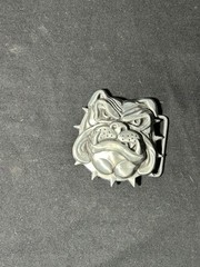Bulldog With Spiked Collar Belt Buckle