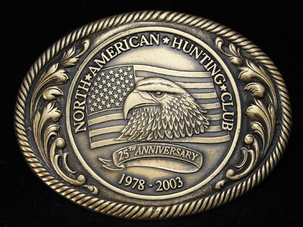 OI01105 2003 **25TH ANNIVERSARY NORTH AMERICAN HUNTING CLUB** BELT BUCKLE