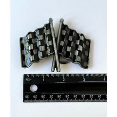 Racing Flags Black And White Checkered Racing Flag Belt Buckle