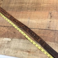 US Army Vintage Brown Leather Buckle Belt Mens One Size
