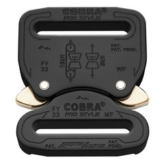 AustriAlpin 33mm Black Cobra Belt Buckle – Male Adjustable Female Fixed FY33KFF