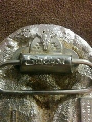1995 Siskiyou Eagle Belt Buckle, Flying Eagle And Eagle Feathers