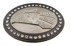 Hecho en Mexico Belt Buckle Gun-Metal Super Mexican Eagle Style Cowboy WESTERN