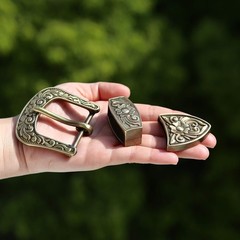 kokungkuan SENWA Brass Belt Buckle, Antique 1.6&Prime;, 1.6&Prime;