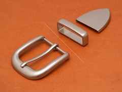 38MM Western Solid Metal Prong End Bar Leathercraft Belt Pin Buckle 3-Piece Set