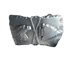 Vintage Arroyo Grande Pewter Arrowhead Native American Belt Buckles