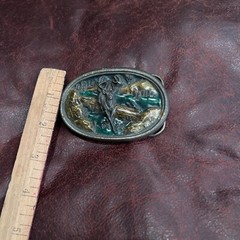 Vintage Bergamot Deer Belt Buckle 1984 #G-146 Color Glossy 1983 Made In USA