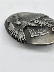 Vintage Alaska Bald Eagle Pewter Belt Buckle Siskiyou Buckle Co Americana 1990