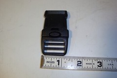 2 X Black plastic triple retention buckles for 1&Prime; belt new w/o tags UTX brand