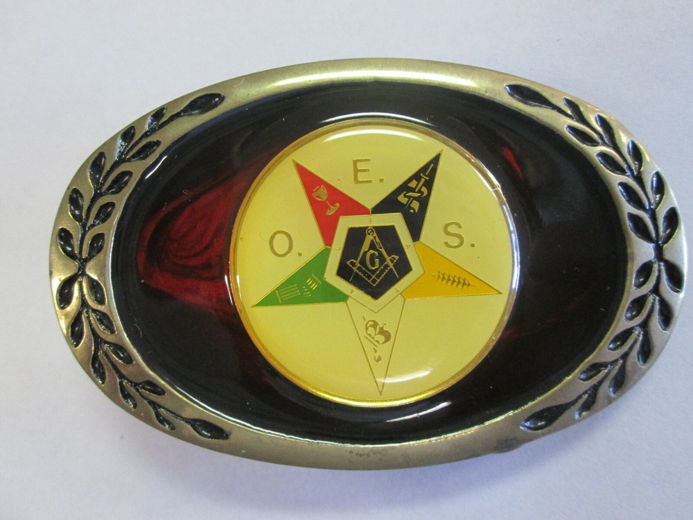 Masonic Symbols Belt Buckle Heritage Solid Brass Made in USA