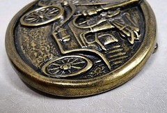 Antique Car Belt Buckle Avon Vintage Model T Brass Look Automobile Vehicle