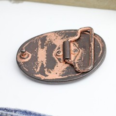 Antique Silver Look Maritime Anchor Relief Oval Belt Buckle