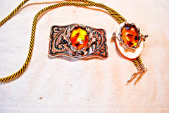 Western Belt Buckle and Bolo Set