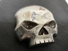 Iconic,Harley-Davidson Willie G skull belt buckle. Silver plaited.#HDMBU10080.