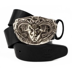 Medusa Gorgon 2.0 german silver belt buckle, German silver Medusa belt buckle