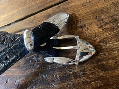Old Pawn James Reid Style Sterling Silver Belt Buckle Nu 🐊27-29-1.5”-1” ✅‼️