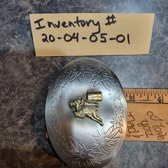 Barrel racing horse floral VINTAGE Belt Buckle Western Style Cowboy Unmarked