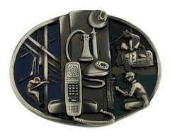 Telephone Communications Industry Workers Lineman Tools Belt Buckle Heavy Duty