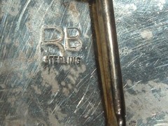 SIGNED R. BEGAY NAVAJO STERLING TURQUOISE CORAL BELT BUCKLE
