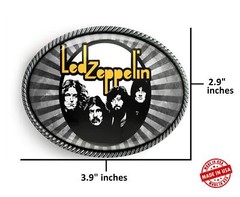 Led Zeppelin Belt Buckle – Classic Rock Music Handmade Silver Buckle – 677