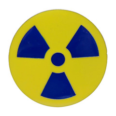 Unisex Fashion Belt Buckle Silver Metal Yellow Nuke Bomb Nuclear Animation Anime