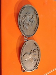 NRA Whittington Center Belt Buckles Lot 4th& 3rd Annual Trophy Elk Hunt 3.5×2.5