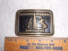 WESTERN CHEMICAL SPECIALTIES BRONZE DYNA BUCKLE OILFIELD SERVICE COMPANY USA