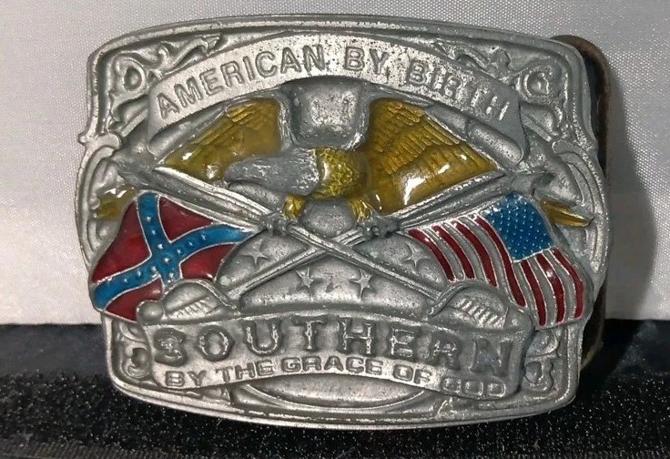 Mens belt Buckle bergamot Works 1986 Cowboy Western Southern By Grace Of God